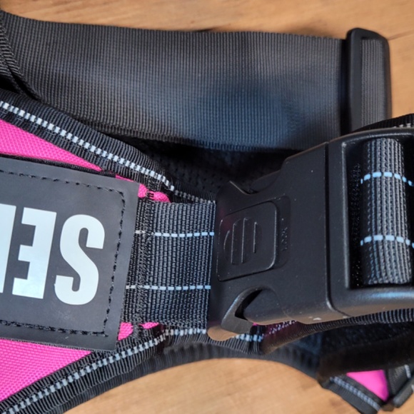 Pawshoppie Real Reflective Pink Service Dog Vest Harness size Large - Picture 7 of 12